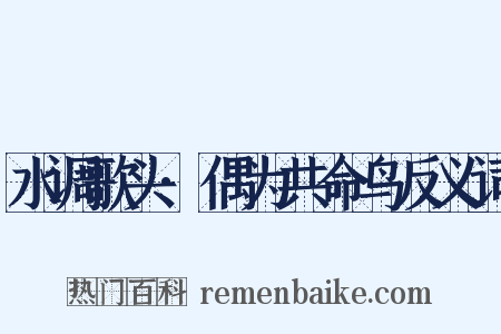 水调歌头·偶为共命鸟反义词是什么意思的图片